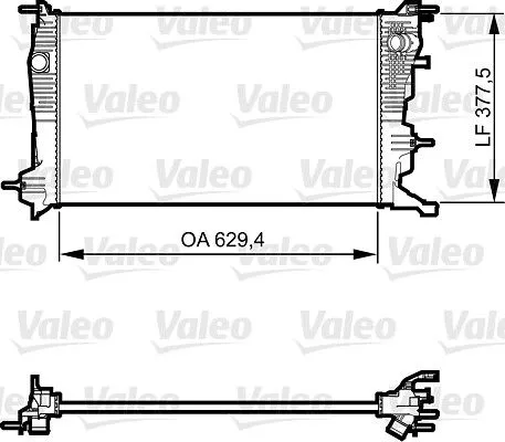 Radiator, motorkoeling VALEO 735607)