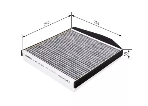 Filter, cabin air BOSCH 1 987 432 531)