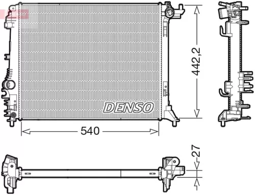 Radiator, motorkoeling DENSO DRM23114)
