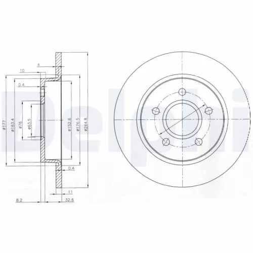 Brake Disc DELPHI BG3896)