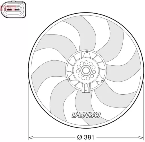 Fan, engine cooling DENSO DER02006)