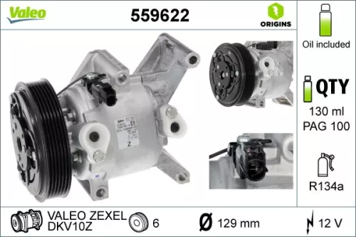 Compressor, air conditioning VALEO 559622)