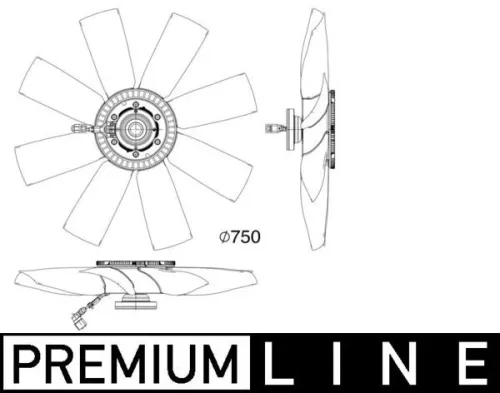 Fan, engine cooling MAHLE CFF 505 000P)