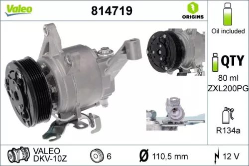 Compressor, airconditioning VALEO 814719)