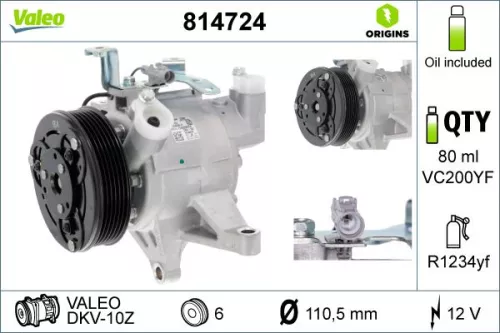 Compressor, airconditioning VALEO 814724)