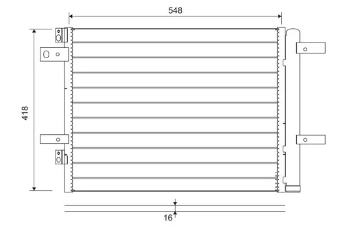 Condensor, airconditioning VALEO 822564)