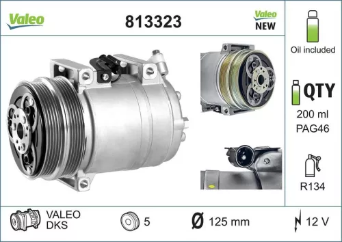 Compressor, air conditioning VALEO 813323)
