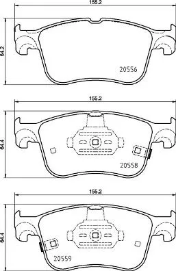 Remblokkenset, schijfrem BREMBO P 24 218)