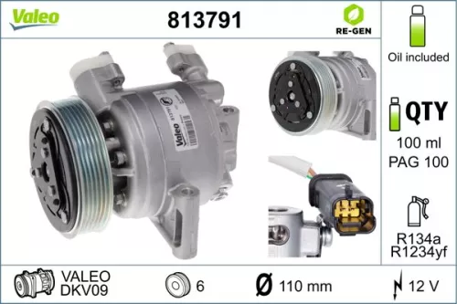 Compressor, airconditioning VALEO 813791)