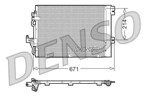 Condenser, air conditioning DENSO DCN20009)