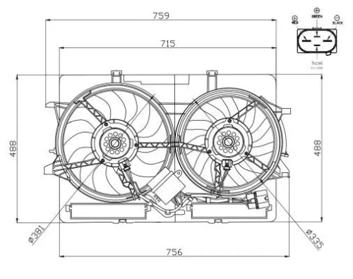 Fan, engine cooling NRF 47938)