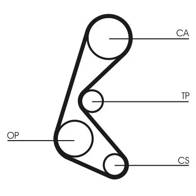Distributieriem CONTINENTAL CTAM CT964)