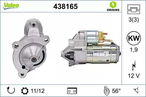 Starter VALEO 438165)