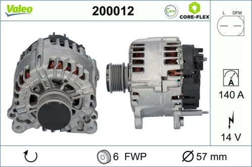 Alternator VALEO 200012)