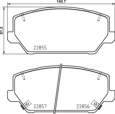 Remblokkenset, schijfrem BREMBO P 30 102)