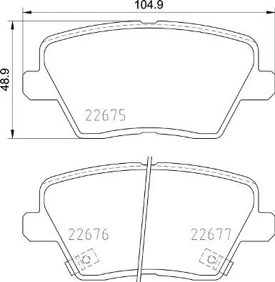 Remblokkenset, schijfrem BREMBO P 30 109)