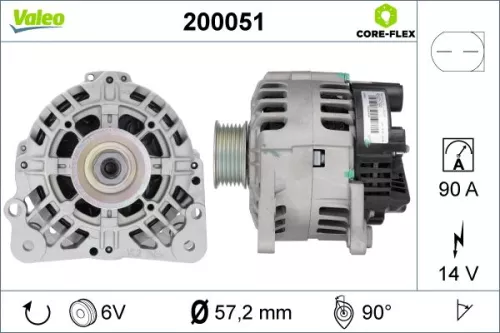 Alternator VALEO 200051)