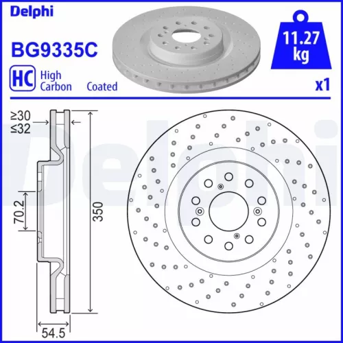Remschijf DELPHI BG9335C)