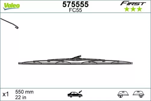 Wiper Blade VALEO 575555)
