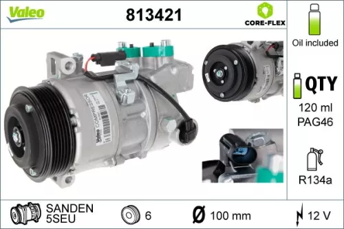Compressor, air conditioning VALEO 813421)