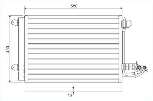 Condenser, air conditioning VALEO 817777)