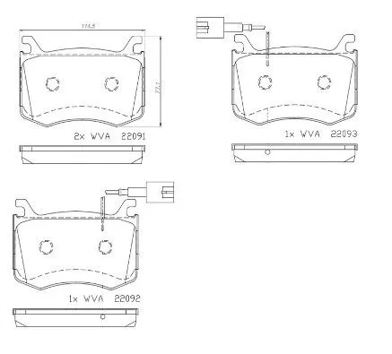 Remblokkenset, schijfrem BREMBO P 23 183)