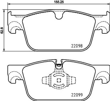 Remblokkenset, schijfrem BREMBO P 86 028)