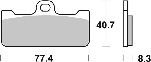 Remblokkenset, schijfrem BREMBO 07BB10SR)