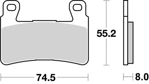 Remblokkenset, schijfrem BREMBO 07HO45SR)
