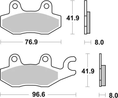 Remblokkenset, schijfrem BREMBO 07YA22SR)