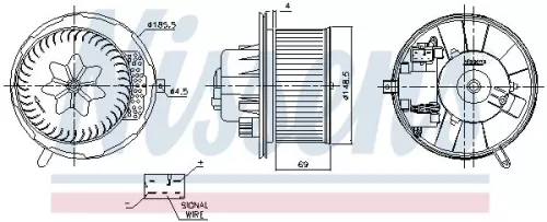 Interior Blower NISSENS 87762)