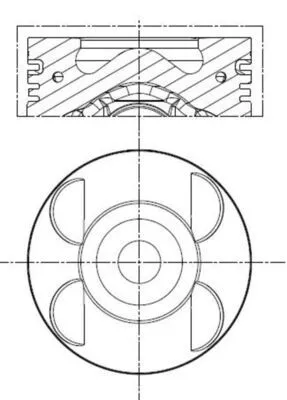 Piston MAHLE 001 PI 00105 000)
