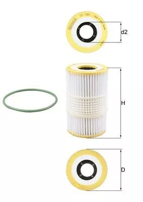Oliefilter KNECHT OX 1185D)