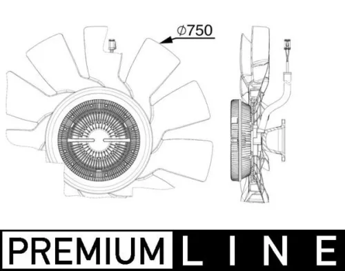 Fan, engine cooling MAHLE CFF 515 000P)