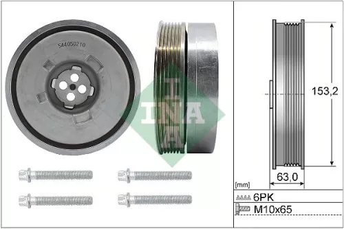 Riempoelieset, krukas Schaeffler INA 544 0502 20)