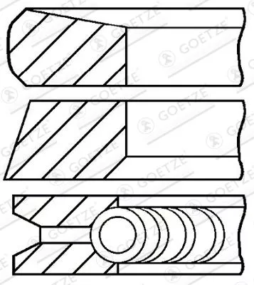 Piston Ring Kit GOETZE ENGINE 08-127400-00)