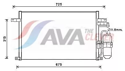 Condensor, airconditioning AVA QUALITY COOLING DW5137D)