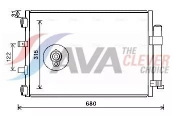 Condensor, airconditioning AVA QUALITY COOLING FD5487D)