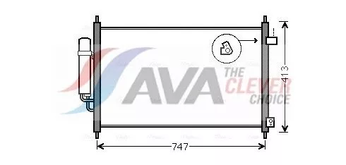 Condensor, airconditioning AVA QUALITY COOLING HD5233D)