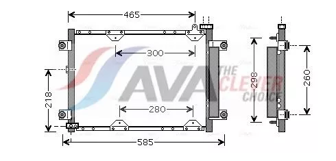 Condensor, airconditioning AVA QUALITY COOLING SZ5075D)
