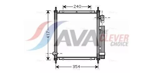 Condensor, airconditioning AVA QUALITY COOLING HD5197D)