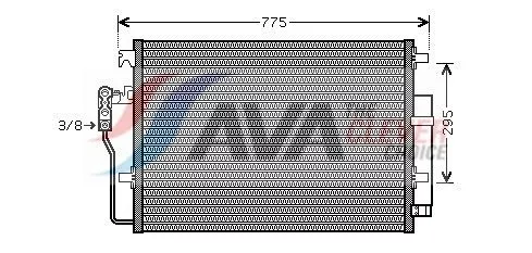 Condenser, air conditioning AVA QUALITY COOLING VNA5277D)