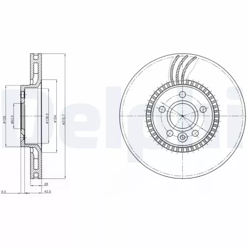 Remschijf DELPHI BG4123)