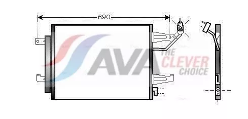 Condensor, airconditioning AVA QUALITY COOLING MTA5177D)