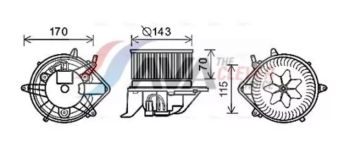 Binnenventilator AVA QUALITY COOLING BW8458)