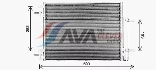 Condensor, airconditioning AVA QUALITY COOLING OL5735D)
