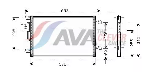 Condensor, airconditioning AVA QUALITY COOLING LC5080)