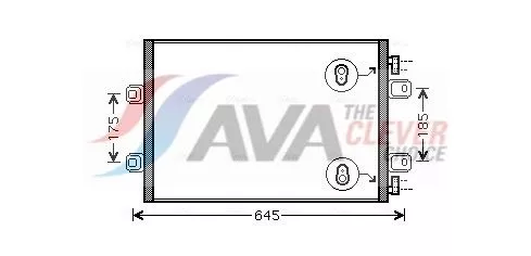Condensor, airconditioning AVA QUALITY COOLING RTA5406)