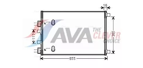 Condensor, airconditioning AVA QUALITY COOLING RT5422)