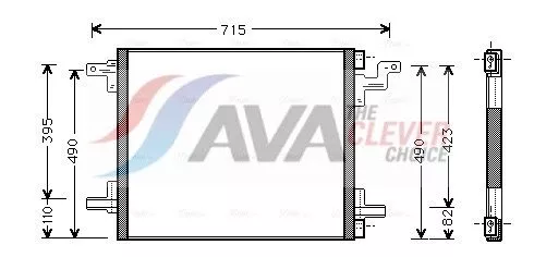 Condensor, airconditioning AVA QUALITY COOLING MS5270)
